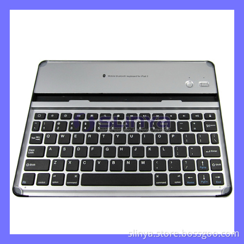 Wireless Bluetooth Slim Design, Light Weight Aluminum Keyboard Stents Alloy Case for iPad 2